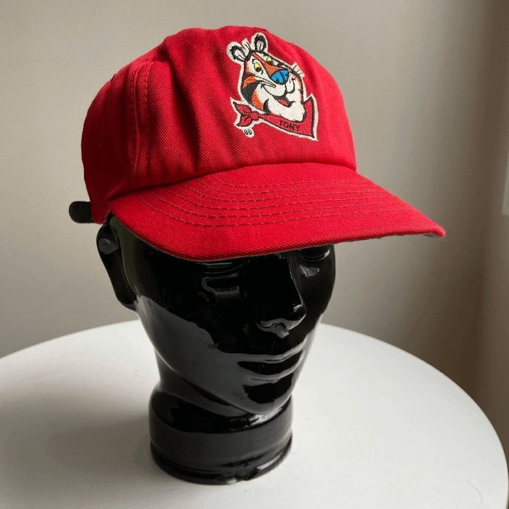 VTG Stylemaster Kellogg's Tony The Tiger Embroidered Leather Strap Adjustable Ha